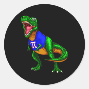Pi Day Rex Dinosaur T Shirt Math Gift Men Women Ki Classic Round Sticker