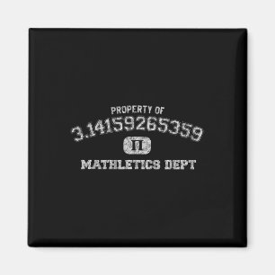 Pi Day Shirt 3.14 Pi Mathletics Dept Funny Gym Magnet