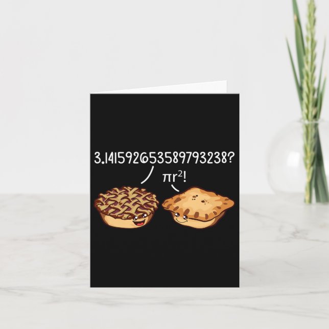 Pi Day Shirt Pi R Squared Formula Math Pie Kawaii  Card (Front)