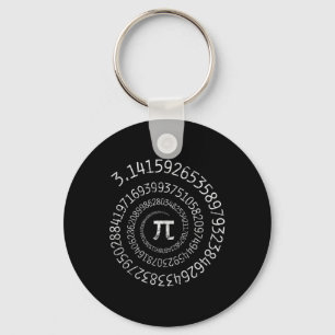 Pi Day Shirt Spiral Pi Math Design For Pi Day 3.14 Key Ring