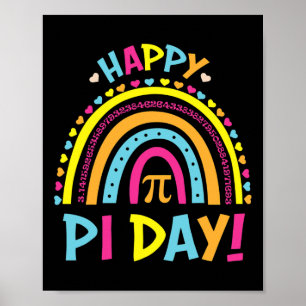Pi Day Shirt Spiral Pi Math Teacher 3 14 Leopard R Poster