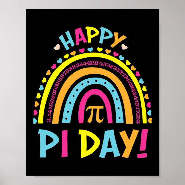Pi Day Shirt Spiral Pi Math Teacher 3 14 Leopard R Poster (Front)