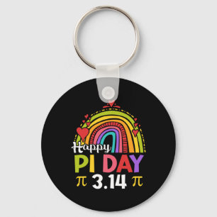 Pi Day Shirt Teacher Rainbow Funny Happy Pi Day 3 Key Ring