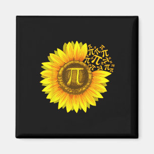 Pi Day Shirt Women Sunflower Math Teacher Gift Magnet