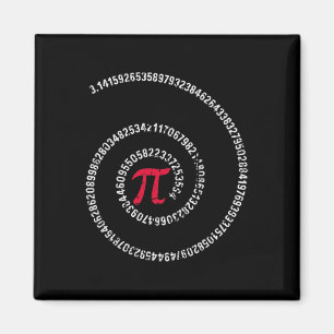 Pi Day Spiral 3.14 March 14th Math Teacher Vintage Magnet