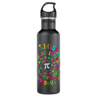 Pi Day Spiral Colour Numbers 3 14 Happy Pi Day  710 Ml Water Bottle