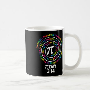 Pi Day Spiral Colour Numbers 3.14 Happy Pi Day Coffee Mug