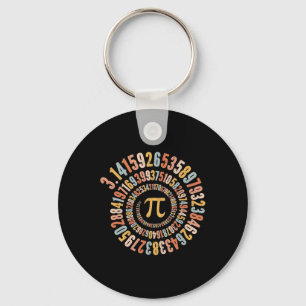 Pi Day Spiral Math Pi  Key Ring