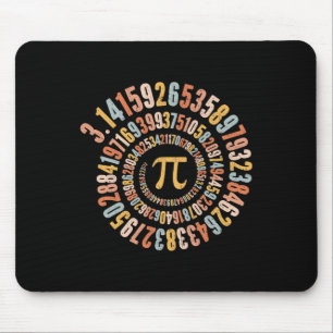 Pi Day Spiral Math Pi Mouse Pad