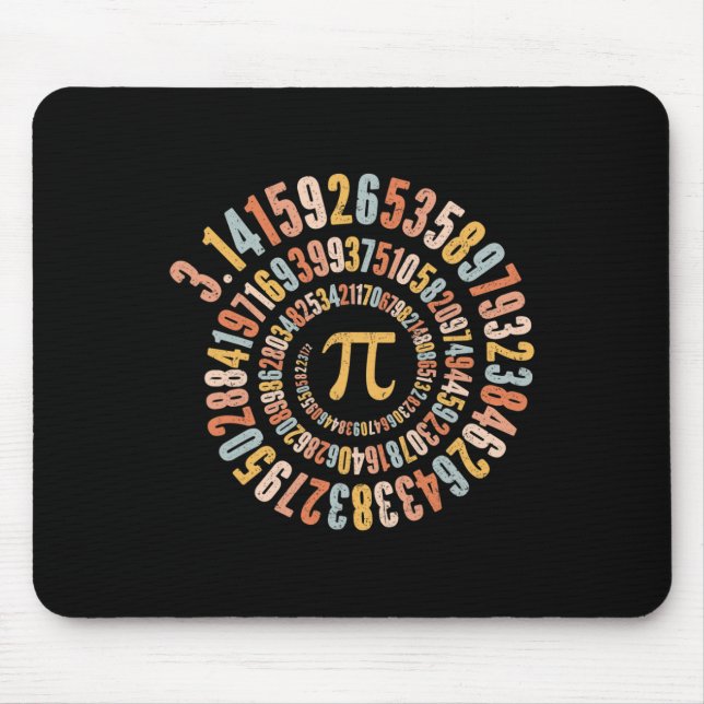 Pi Day Spiral Math Pi  Mouse Pad (Front)