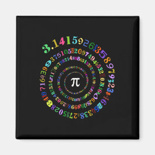 Pi Day Spiral Pi Math Number Symbol 3.14  Magnet