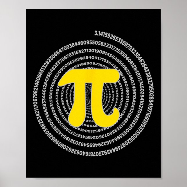 Pi Day Spiral Pi Math Science For Pi Day 3.14  Poster (Front)