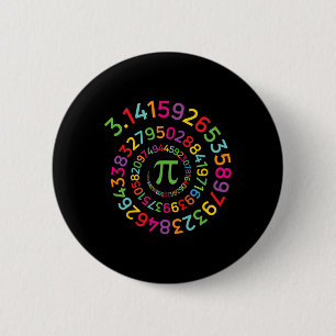Pi Day Spiral Shirt 3.14159 Women Kids Men Math Te 6 Cm Round Badge