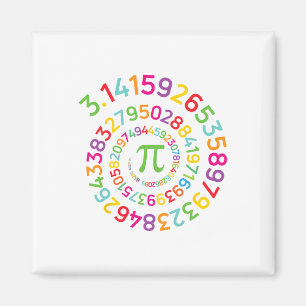 Pi Day Spiral Shirt 3.14159 Women Kids Men Math Te Magnet
