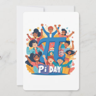 Pi Day Squad Celebration Design Invitation