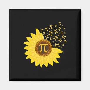 Pi Day Sunflower - 3.14 - Math Teacher - Pi Number Magnet