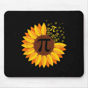 Pi Day Sunflower Pi Number Symbol Math Themed Scie Mouse Pad