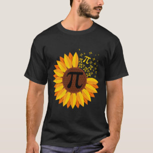 Pi Day Sunflower Pi Number Symbol Math Themed Scie T-Shirt