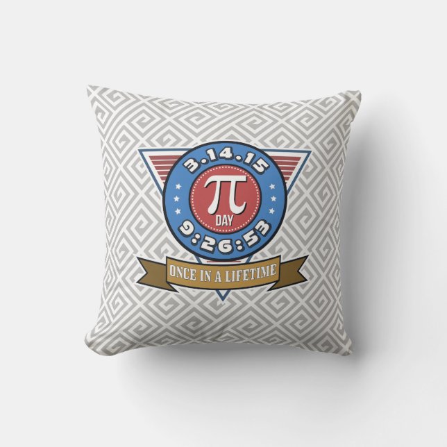 Pi Day Symbol for Math Nerds Pillow (Front)