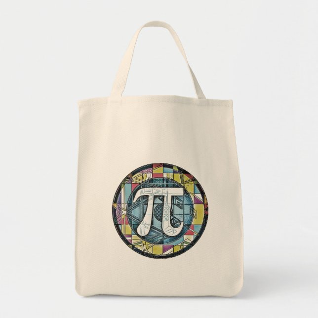 Pi Day Symbol Rounds Tote Bag (Front)