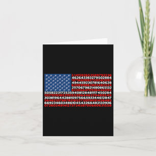 Pi Day Us Flag Patriotic Math Lover Pi Day Card