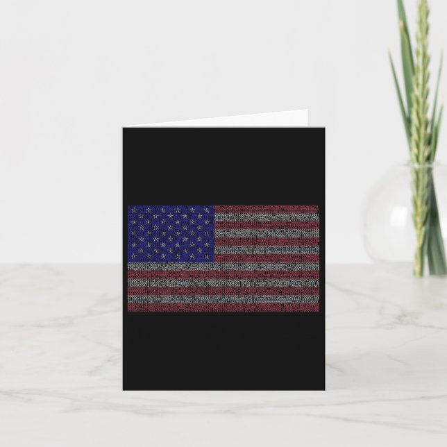 Pi Day Usa Flag Maths 3.14 March 14th  Card (Front)