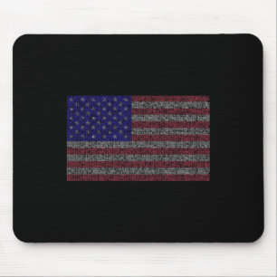 Pi Day Usa Flag Maths 3.14 March 14th Mouse Pad