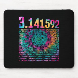 Pi Design For Teacher Tie Dye 3.14 Pi Digits Happy Mouse Pad