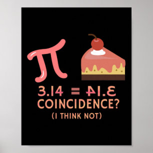 Pi Equals Pie For Pi Day 3.14 Math  Poster