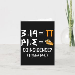 Pi Equals Pie Funny Math Pun Pi Day Gift Card