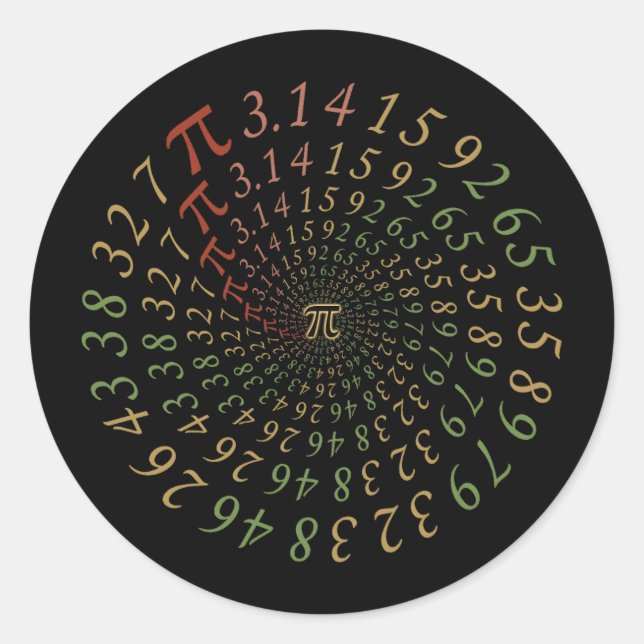 Pi Galaxy Classic Round Sticker (Front)