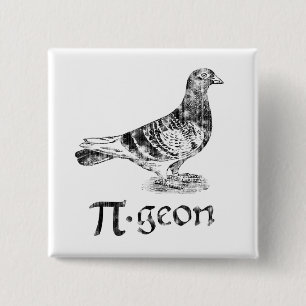PI-geon 15 Cm Square Badge