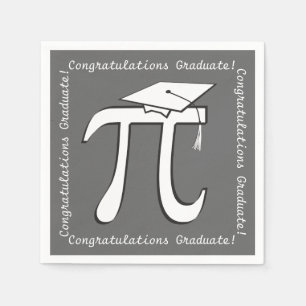 Pi Graduation - Math Grad Themed Paper Napkins