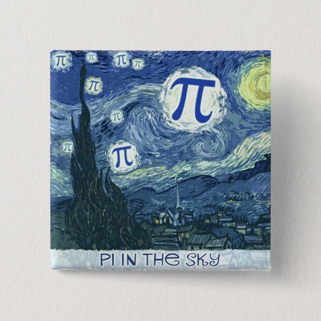 Pi in the Sky 15 Cm Square Badge (Front)