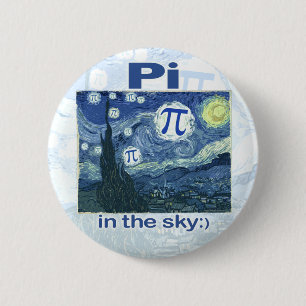 Pi in the Sky by Mudge Studios 6 Cm Round Badge