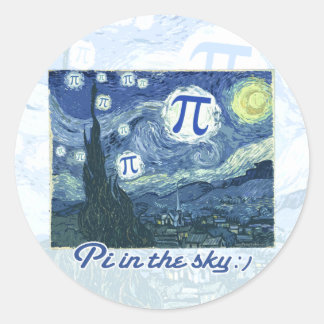 Pi in the Sky Classic Round Sticker