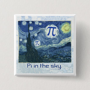 Pi in the Sky Gift Ideas 15 Cm Square Badge