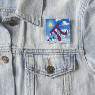 Pi in the Sky Keychain Button
