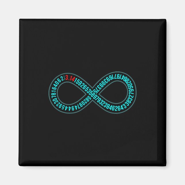 Pi Infinity Pi Day Lover Math Teacher Mathematicia Magnet (Front)