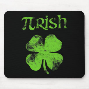 Pi Irish St Patrick's Day Pi 3.14 Pi Day Irish Mat Mouse Pad