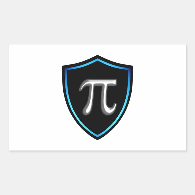 Pi Irrational Shield Mathematics 14 Happy march Pi Rectangular Sticker (Front)