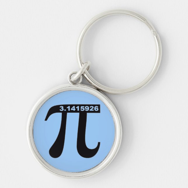 Pi Keychain (Premium Round) (Front)