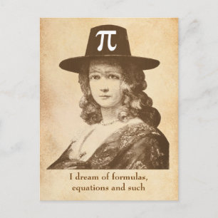 Pi Lady Dreams Postcard