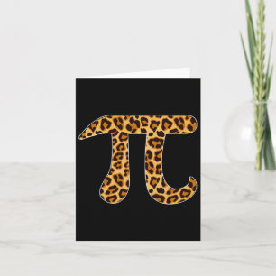 Pi Leopard Print Skin Cheetah Pi Day Math Nerd Mat Card
