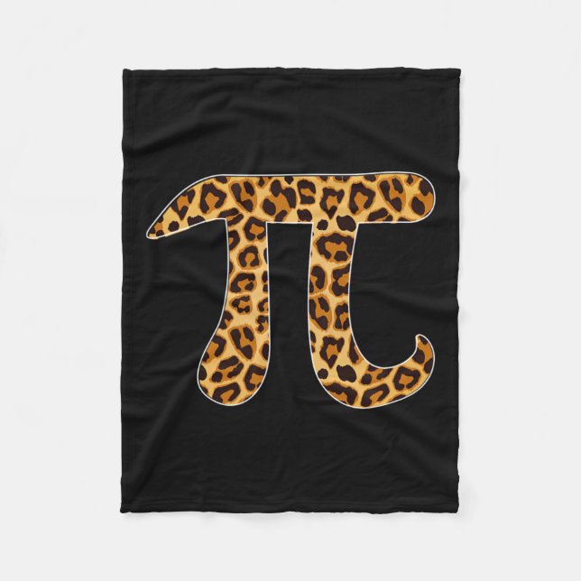 Pi Leopard Print Skin Cheetah Pi Day Math Nerd Mat Fleece Blanket (Front)