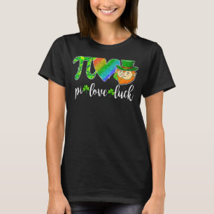 Pi Love Luck Math Teacher Leprechaun St Patricks D T-Shirt