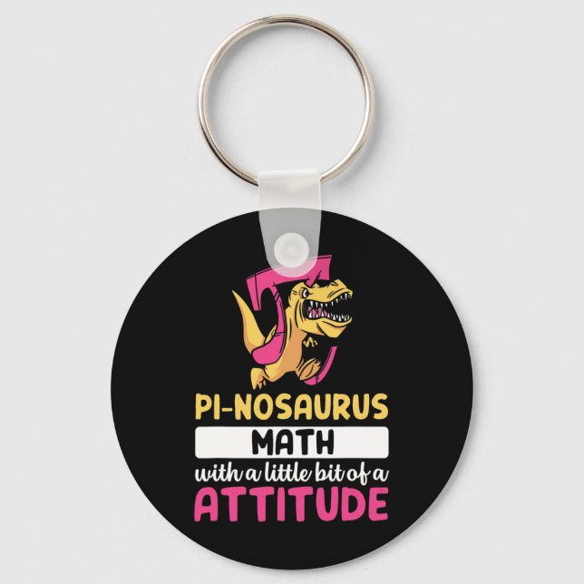 Pi Math Mathematics Dinosaur Dino Pi Day  Key Ring (Front)