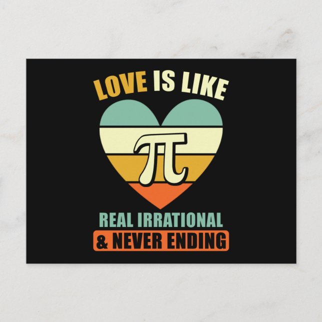 Pi Math Saying Postcard (Front)