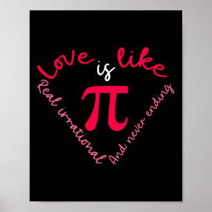 Pi Math Science Pi Day Valentine's Day Poster