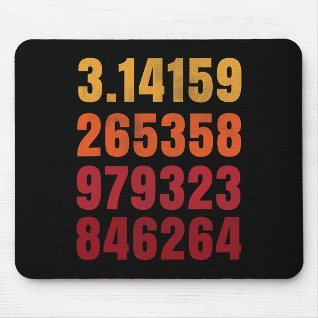 Pi Math Science Stem Gift 3.14 Pi Day 3  Mouse Pad (Front)